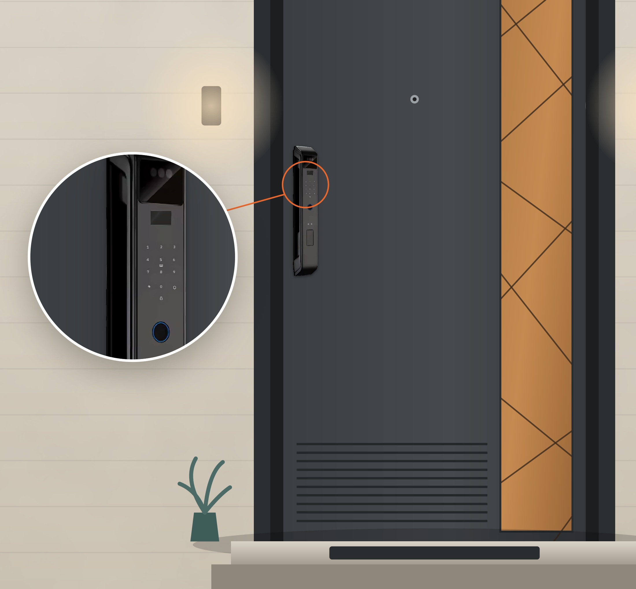 Spark SL-120: door installation illustration from the supplied brochure