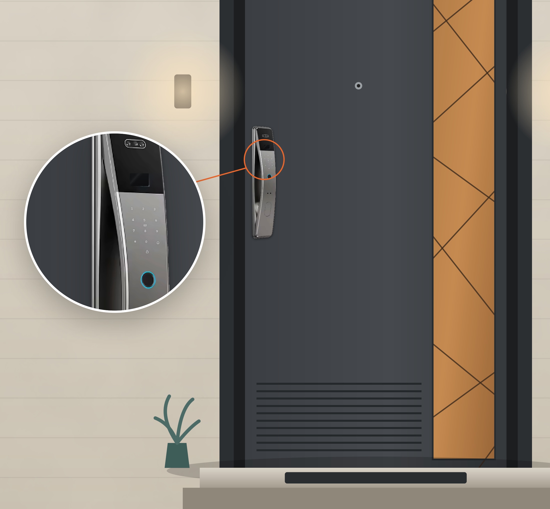 Spark SL-130: door installation illustration from the supplied brochure