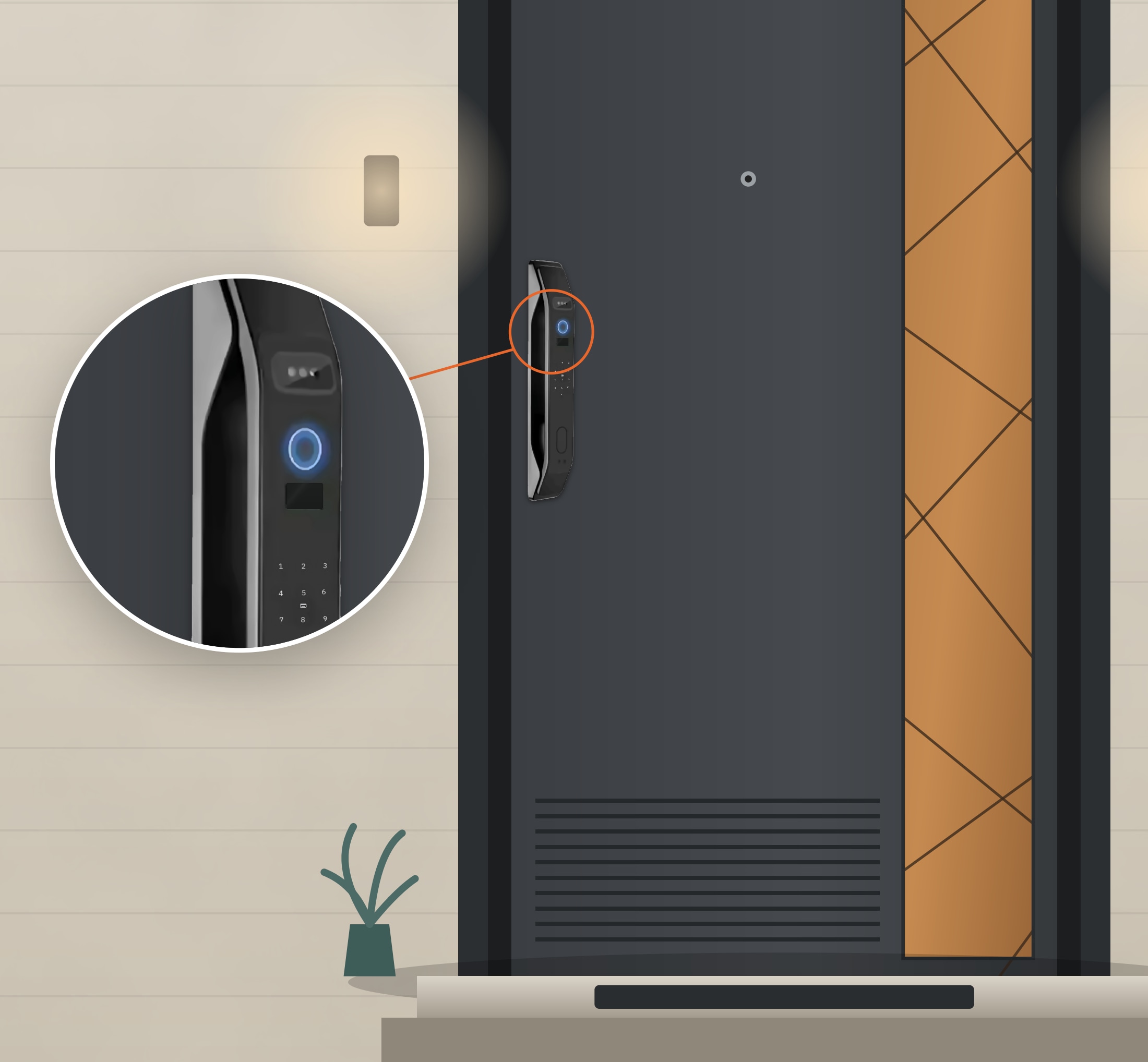 Spark SL-140: door installation illustration from the supplied brochure