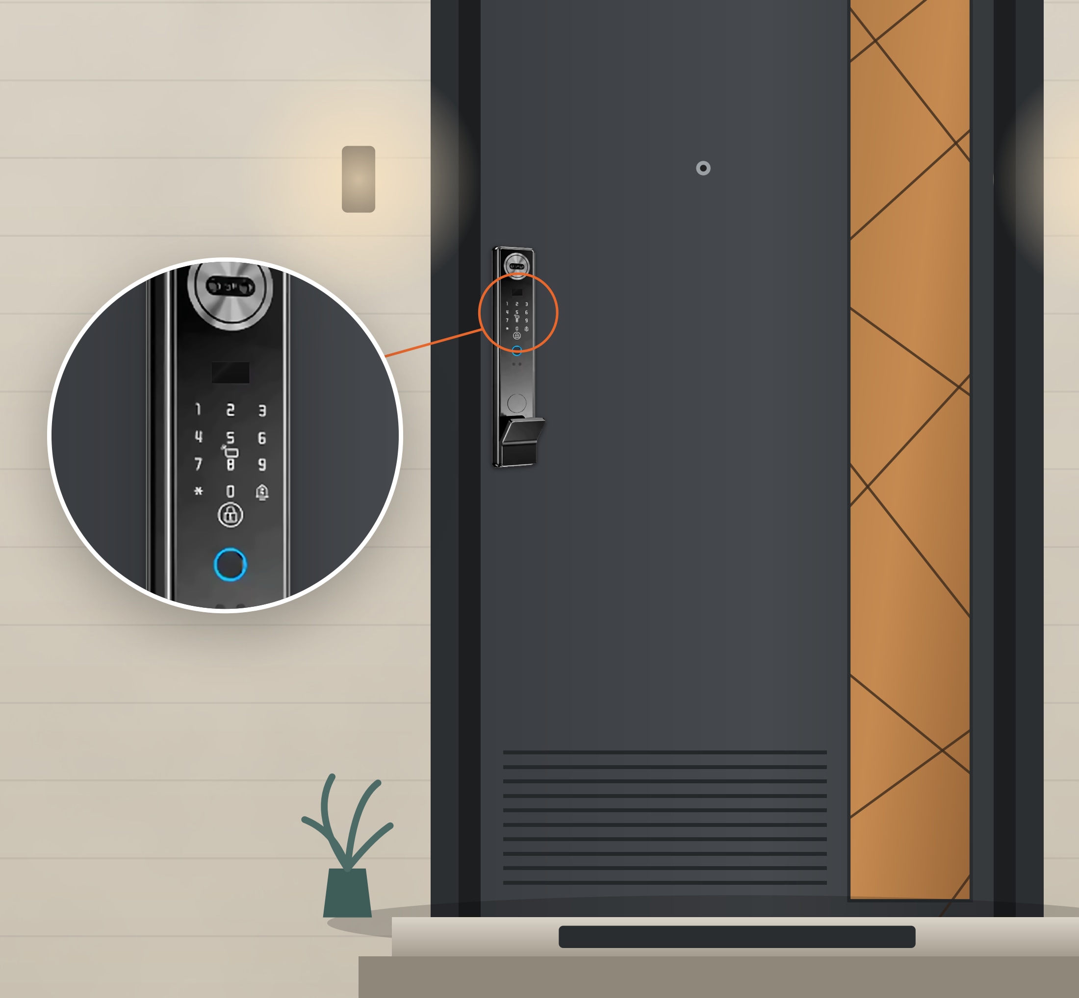 Spark SL-160: door installation illustration from the supplied brochure