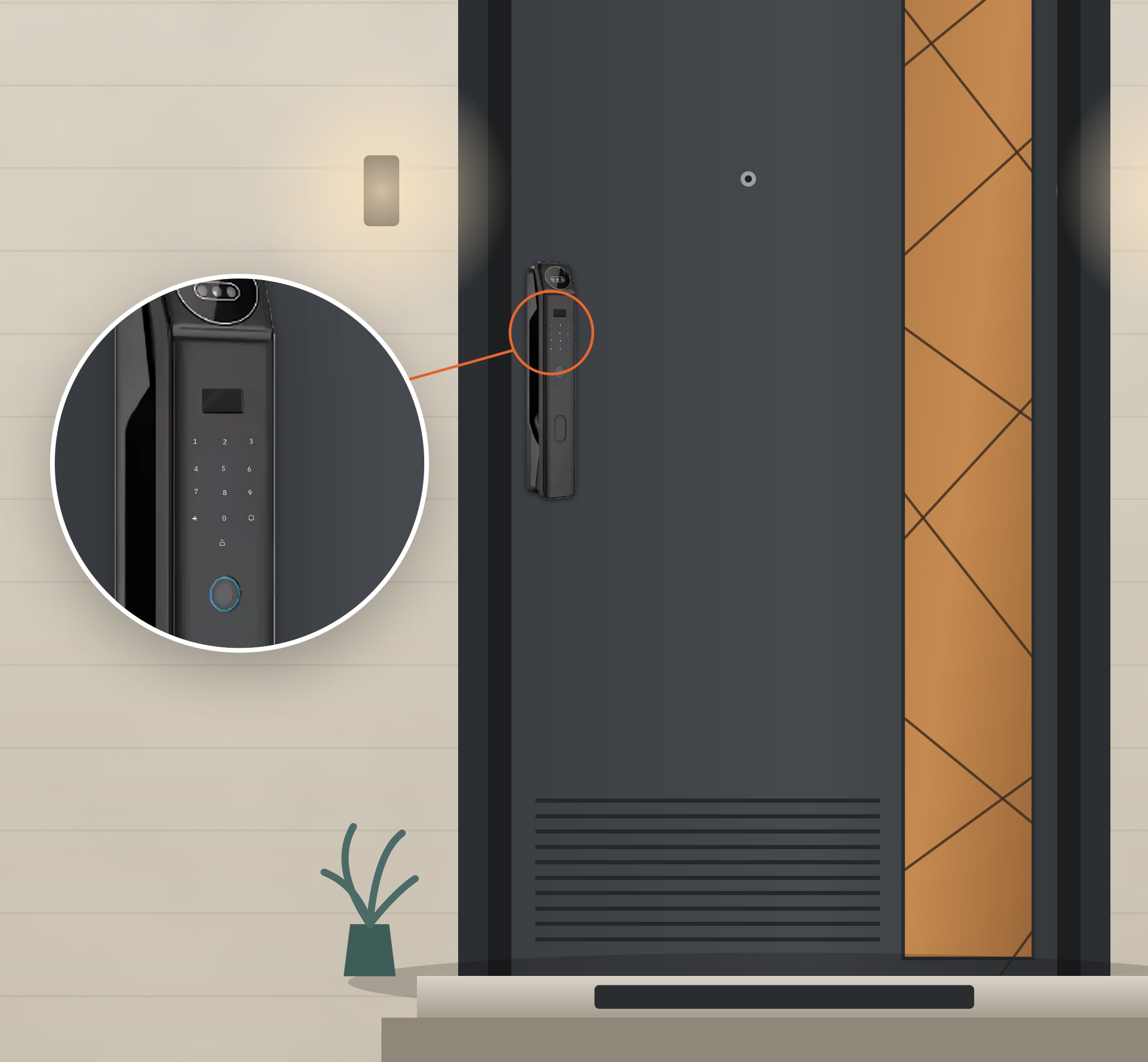 Spark SL-170: door installation illustration from the supplied brochure