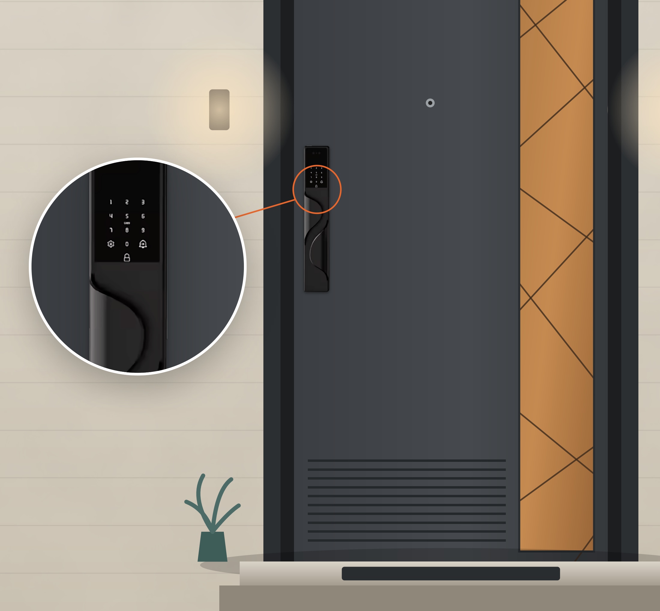 Spark SL-260: door installation illustration from the supplied brochure