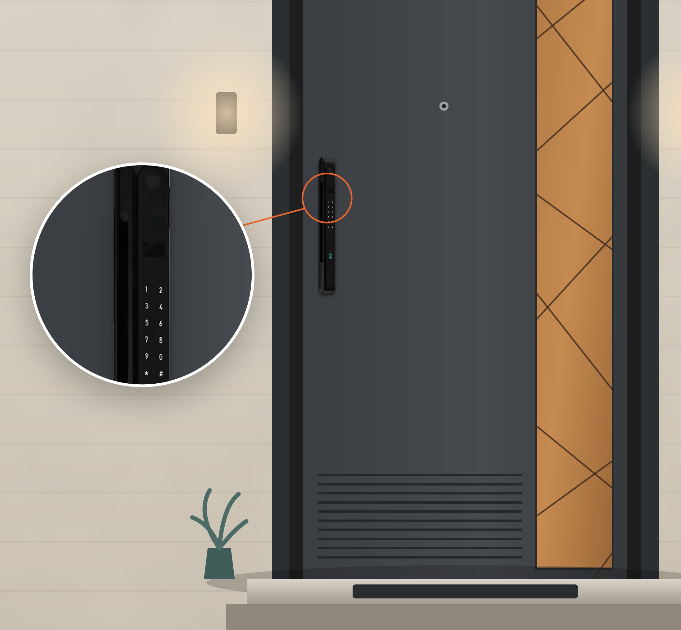 Spark TL-230: door installation illustration from the supplied brochure