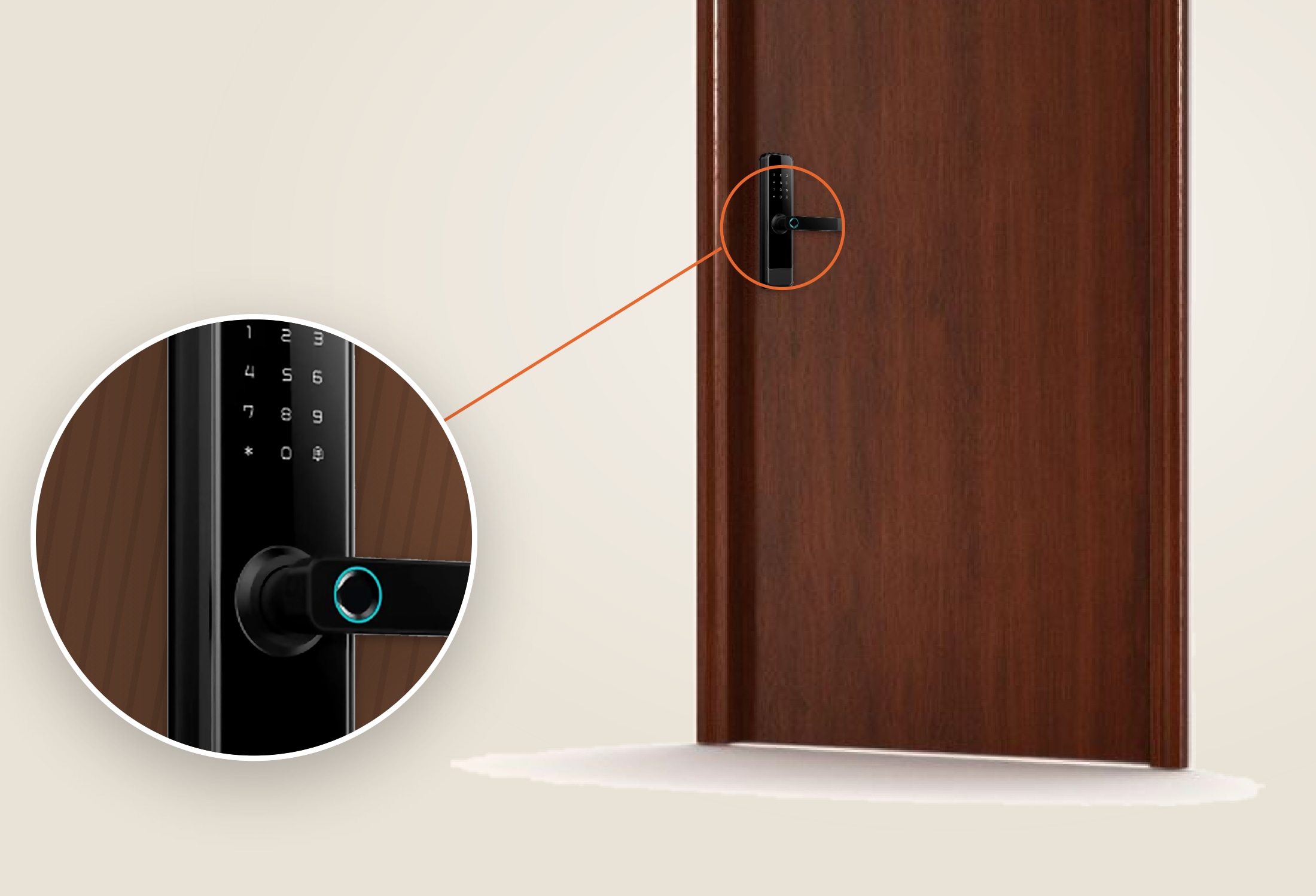 Spark WL-100: door installation illustration from the supplied brochure