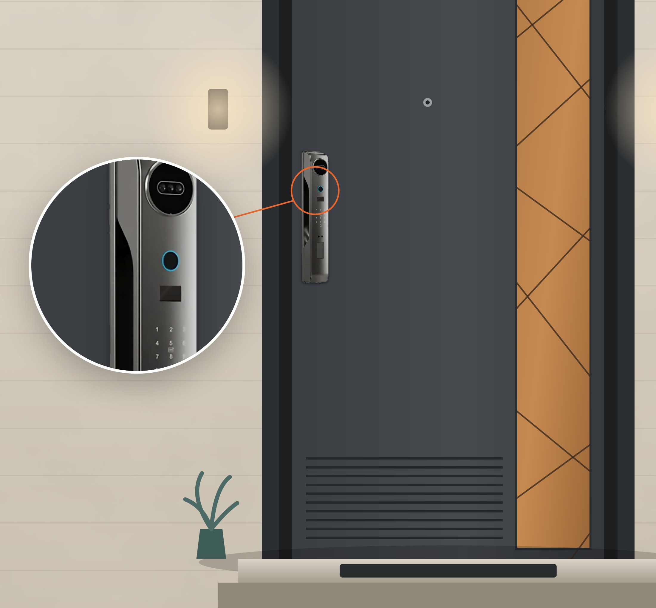 Spark SL-150: door installation illustration from the supplied brochure