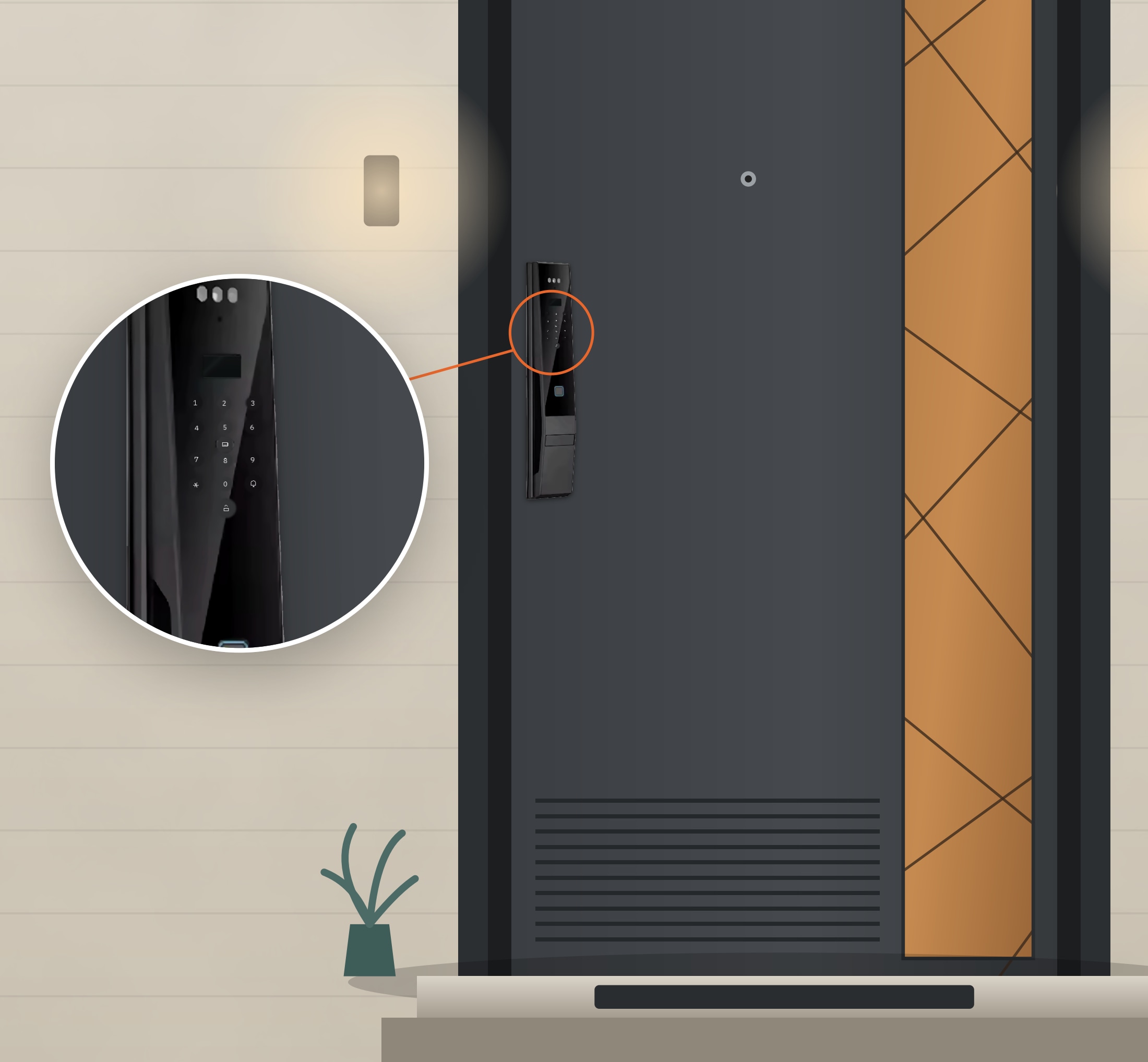 Spark SL-180: door installation illustration from the supplied brochure