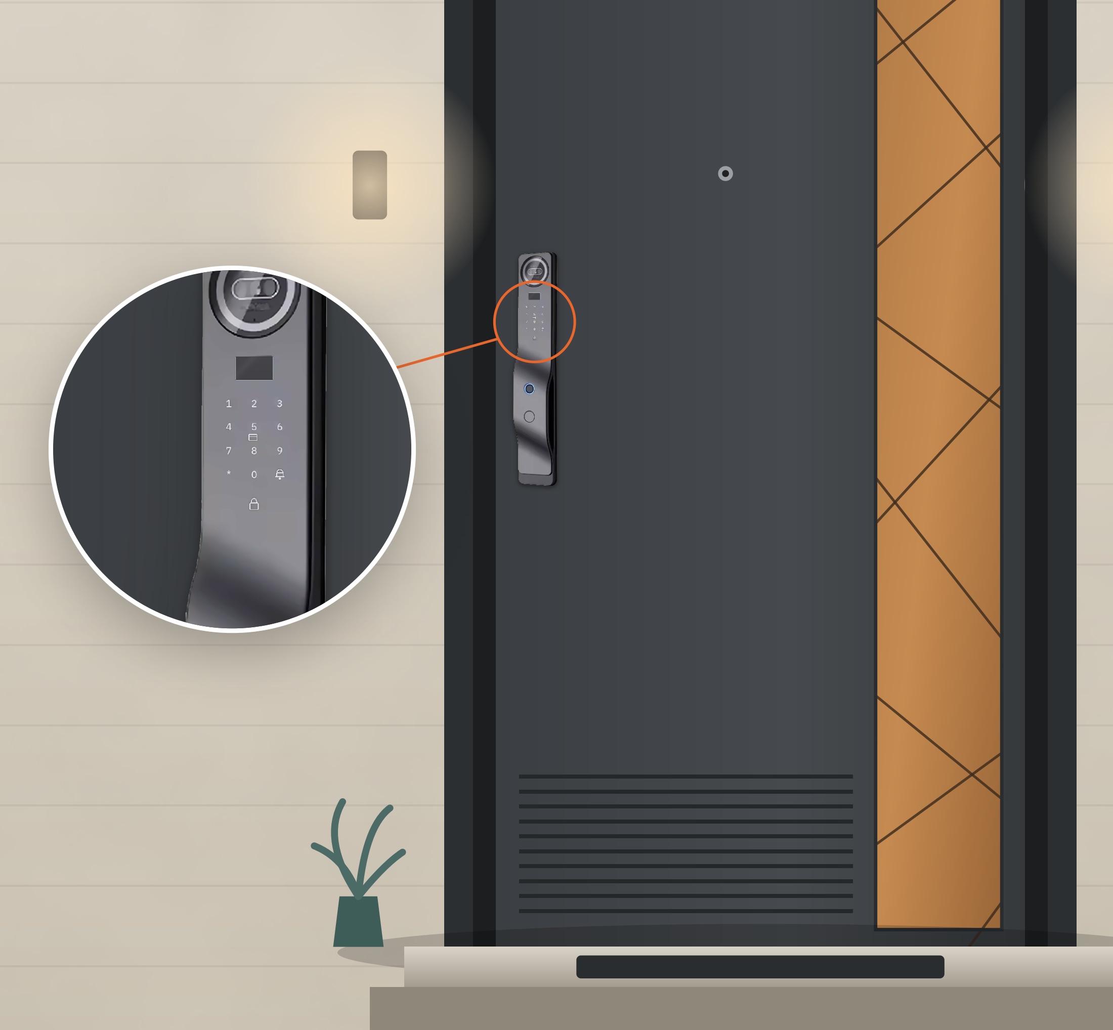 Spark TL-150: door installation illustration from the supplied brochure