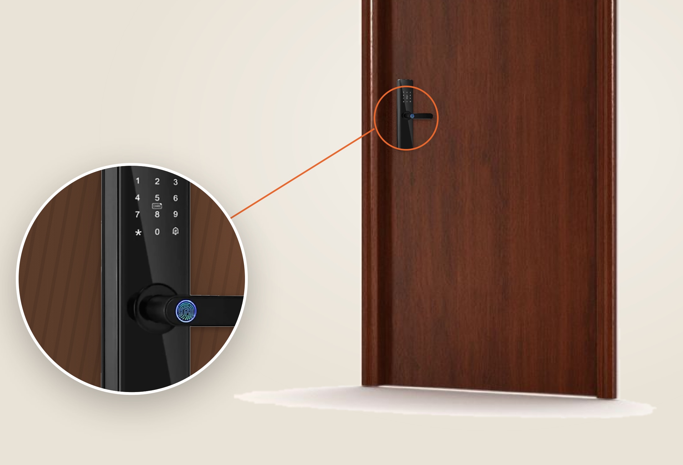 Spark WL-50: door installation illustration from the supplied brochure