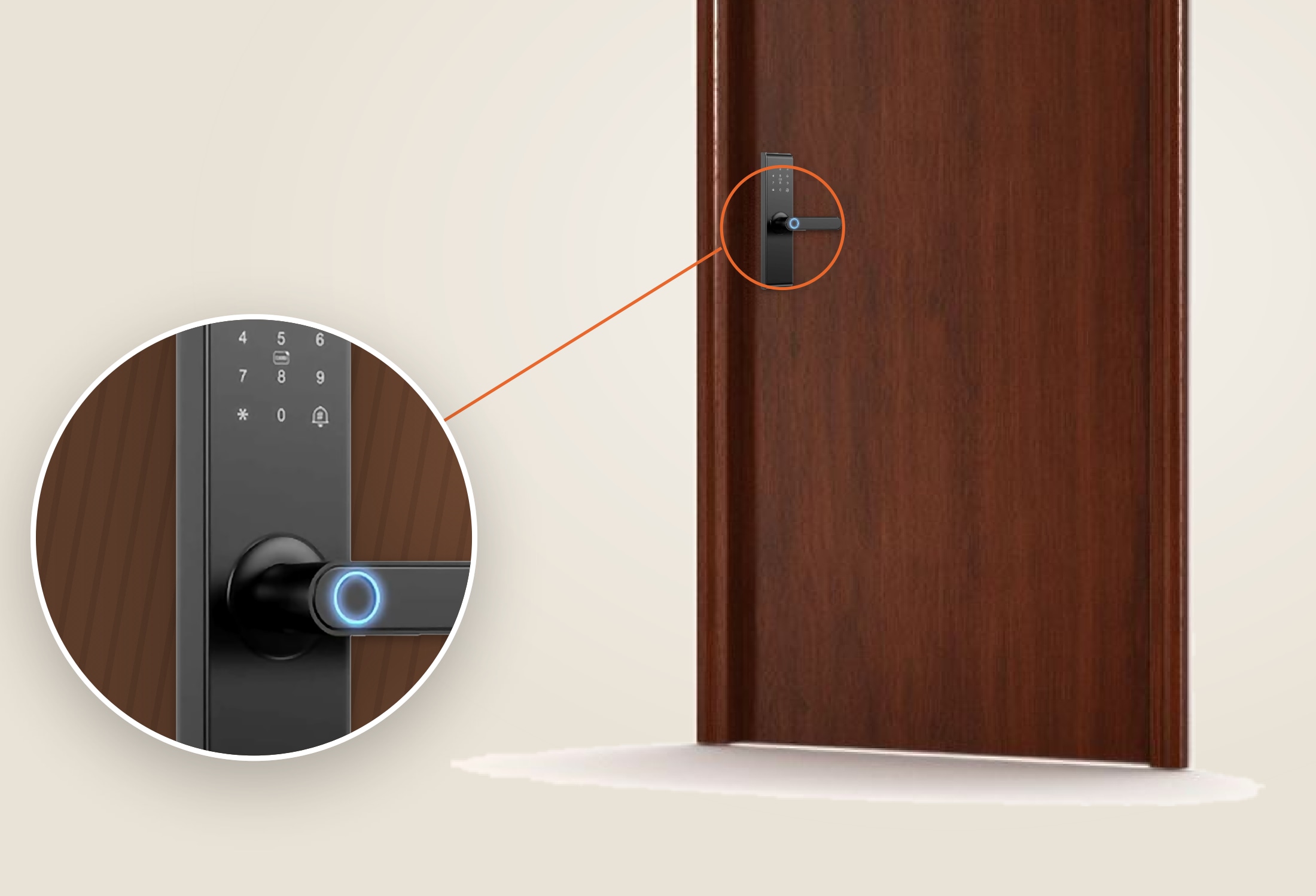 Spark WL-70: door installation illustration from the supplied brochure