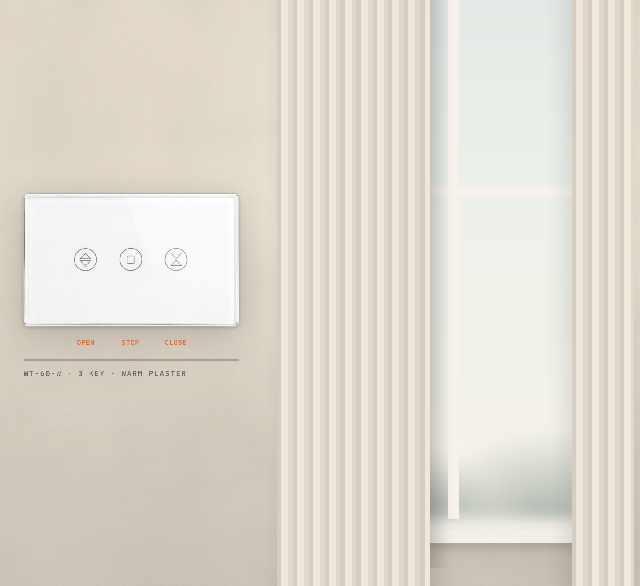 WT-60-W shown on a living-room wall in the brochure